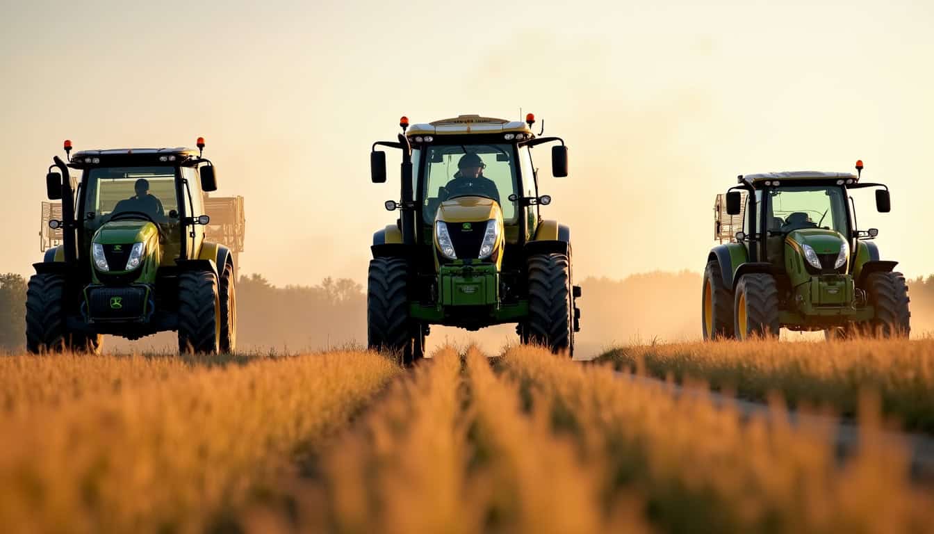 Comparaison entre une New Holland CX6090 Elevation, une Claas Lexion 750 et une John Deere T560
