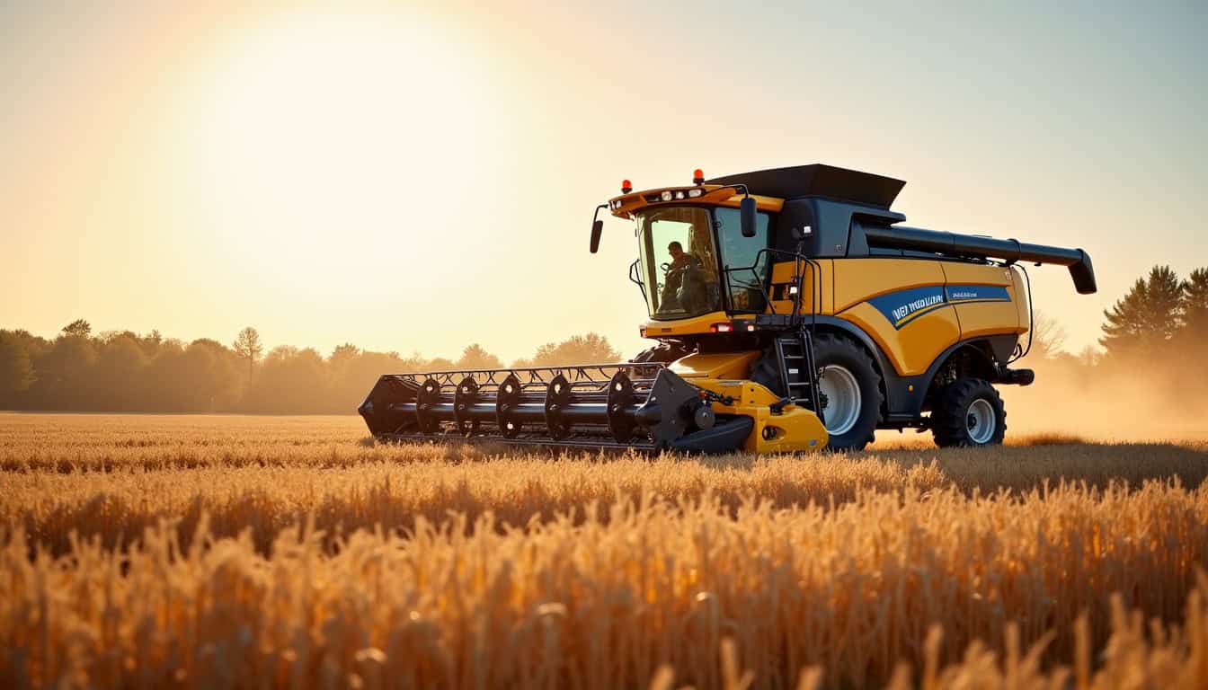 Différentes barres de coupe pour moissonneuse-batteuse New Holland CX6090 Elevation, adaptées au blé, au colza et au maïs