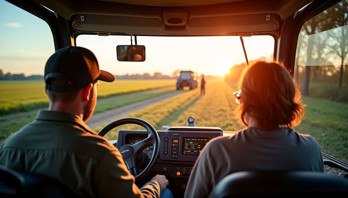 Intérieur de la cabine Commander Cab Evo II de la moissonneuse-batteuse DEUTZ-FAHR