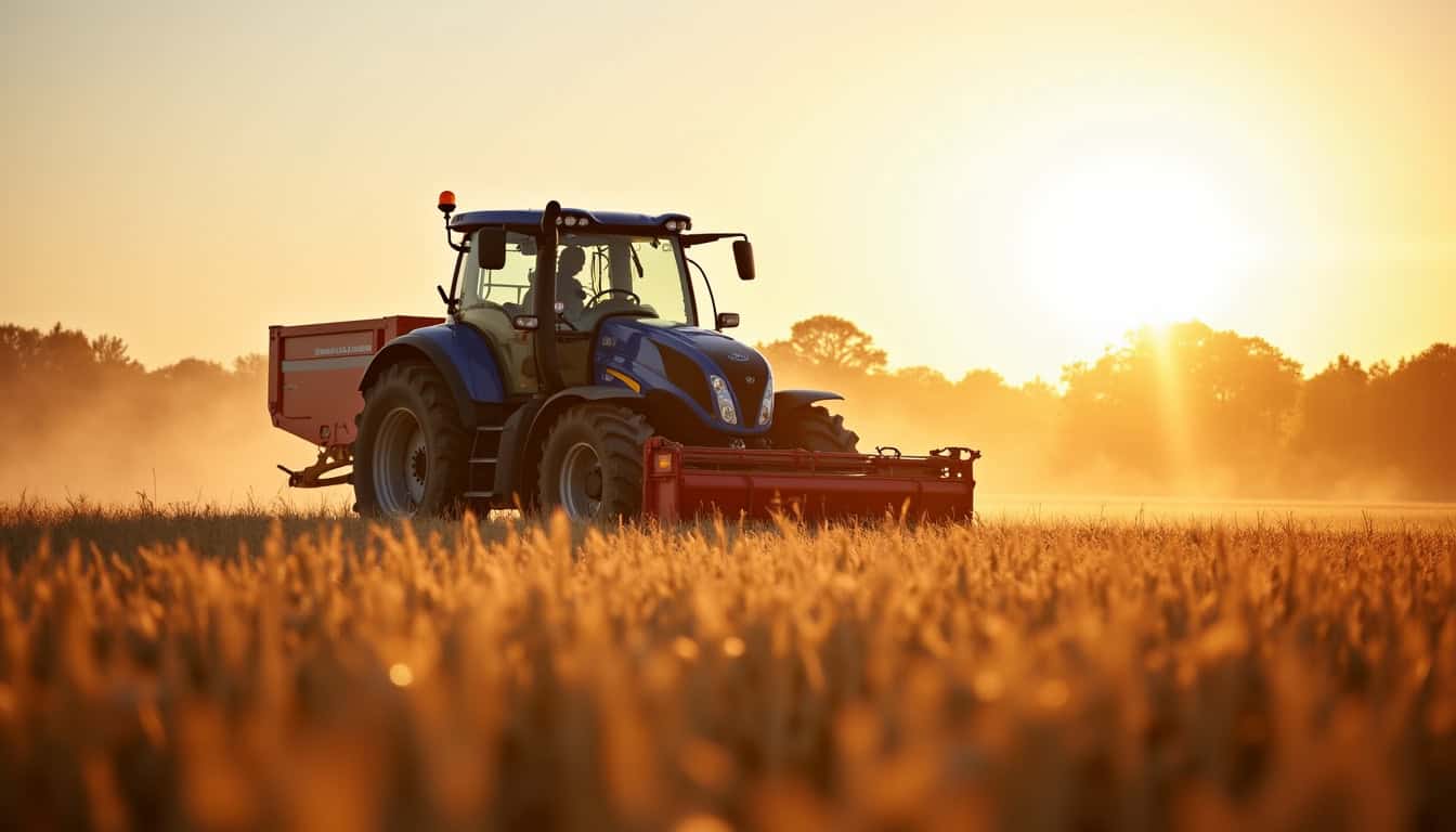 Moissonneuse-batteuse New Holland CX 6090 en action dans un champ de céréales