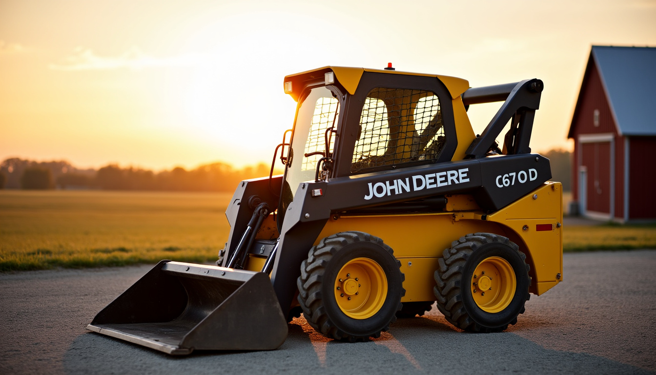 John Deere C670 d'occasion sur une plateforme de vente en ligne avec interface de recherche