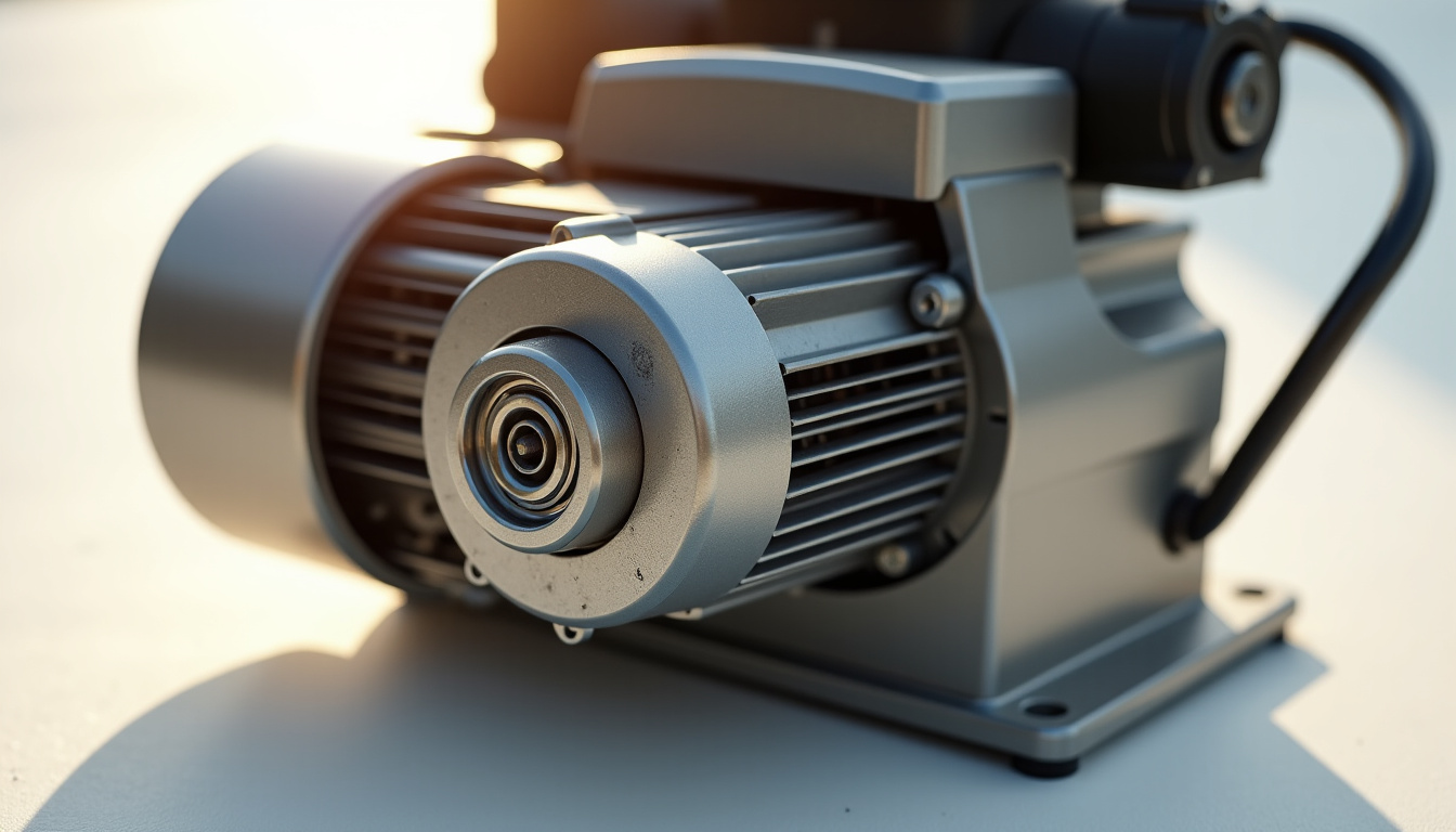 Détail du moteur et du mécanisme de broyage d'un broyeur de végétaux