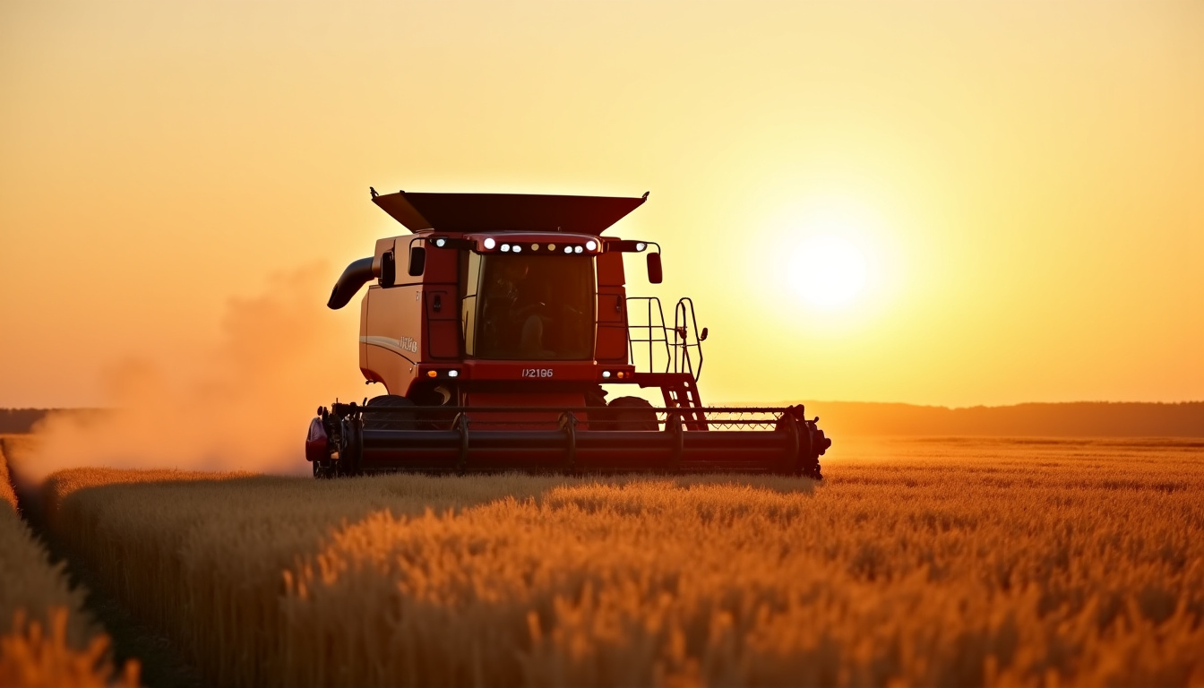 Vue d'ensemble de la moissonneuse-batteuse Case IH 6150 Axial Flow sur un champ en 2026