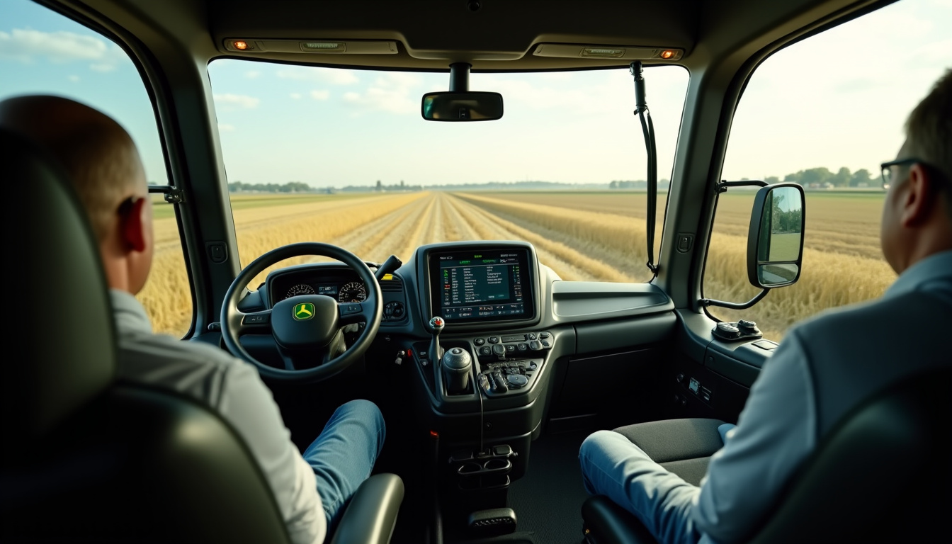 Intérieur de la cabine de la New Holland CX 8060 avec écran Intelliview