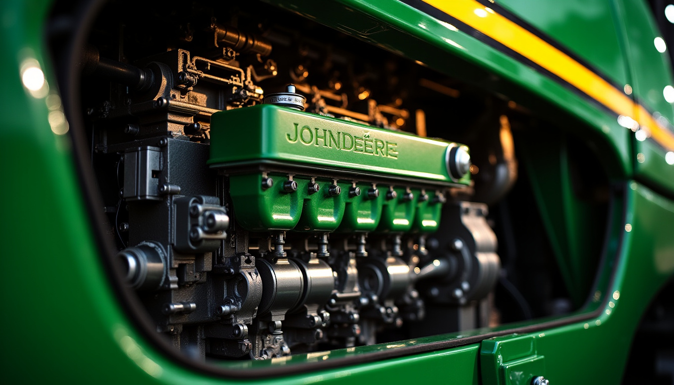 Vue détaillée du moteur John Deere PowerTech PSS de la moissonneuse S790