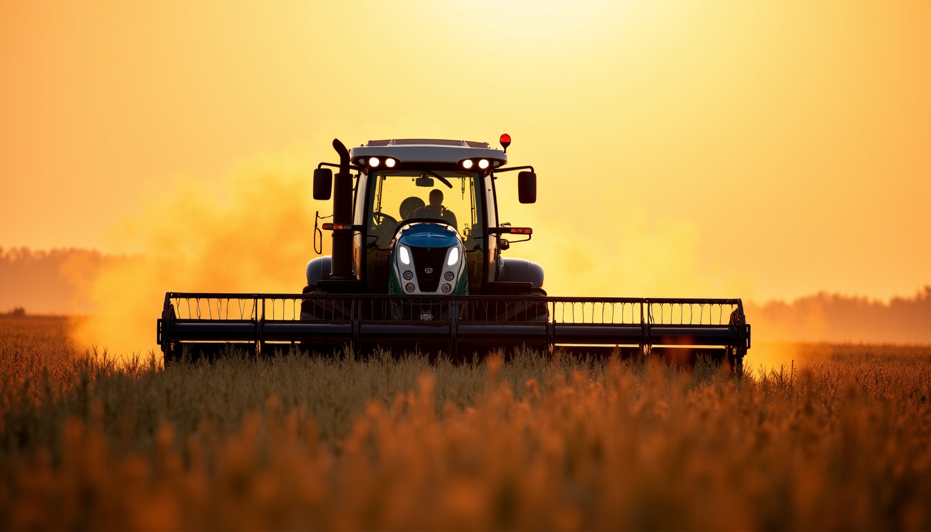 Moissonneuse-batteuse Deutz-Fahr 6095 HTS en action dans un champ de céréales