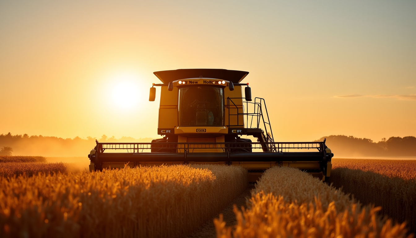 Barre de coupe Varifeed équipée sur une New Holland CR 9.90 en action