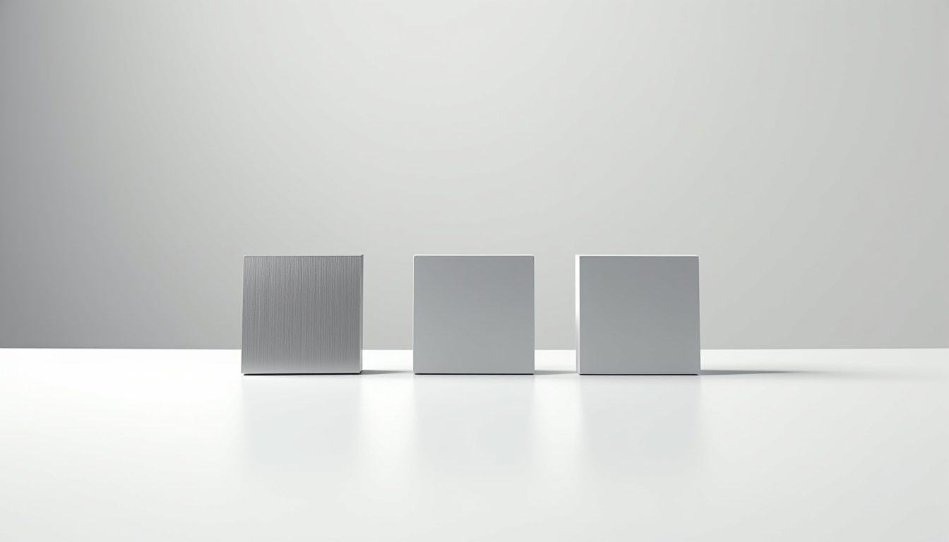 Comparaison visuelle des différents types de peinture pour aluminium: bicomposantes, mono-couche et à primaire intégré