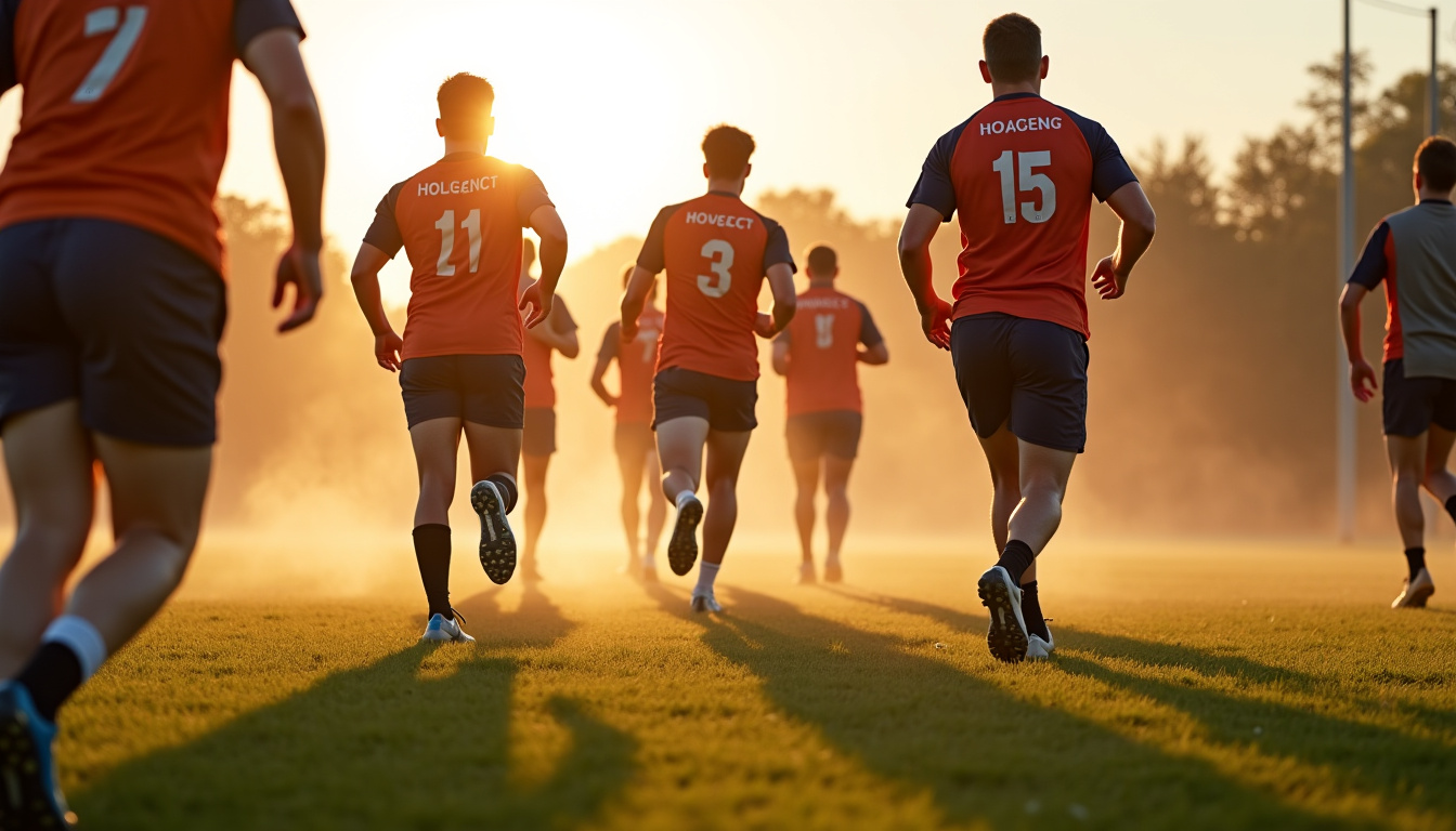 Entraînement collectif du SOPCCT Rugby sur un terrain extérieur