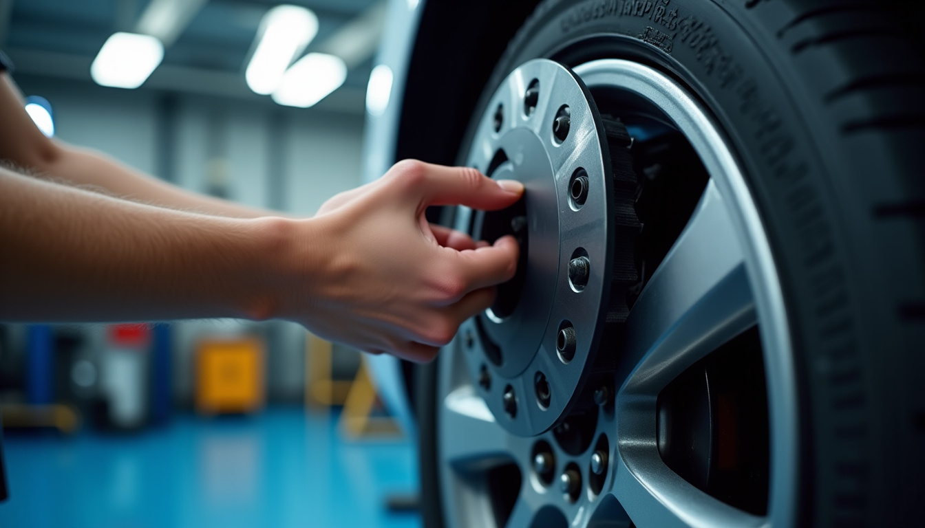 Montage d'une tôle de frein sur un système de freinage à disque, montrant la position correcte derrière le disque