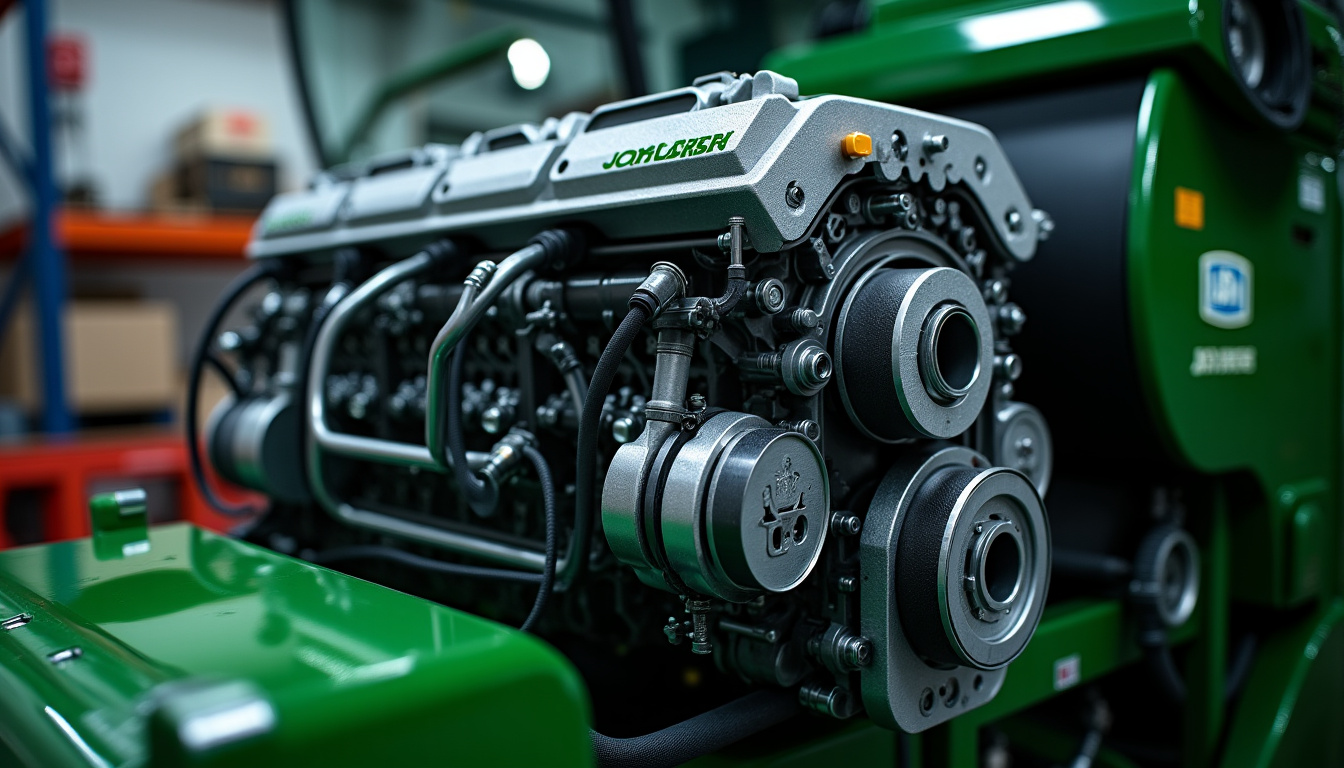Vue détaillée du moteur John Deere PowerTech PSS de la moissonneuse S790