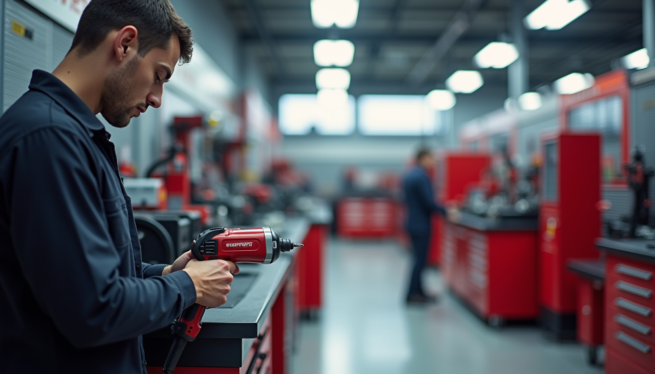 Atelier professionnel équipé d’outils et machines Würth
