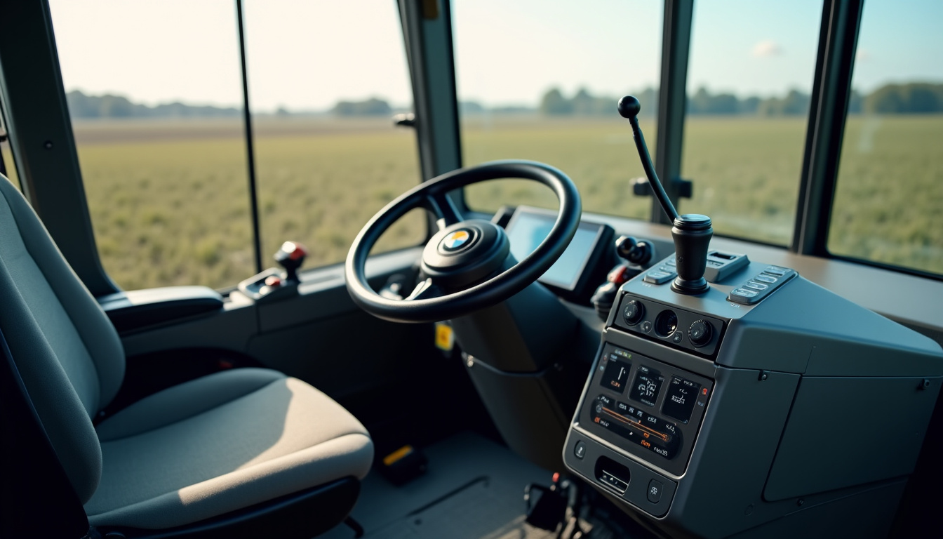 Intérieur de la cabine de la Fendt 6335 C, montrant l