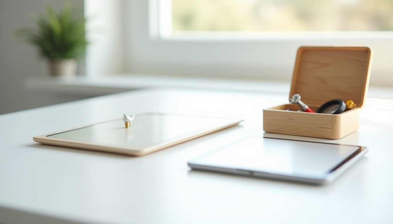 Tablette montrant une interface digitale Würth pour la gestion des stocks et diagnostics