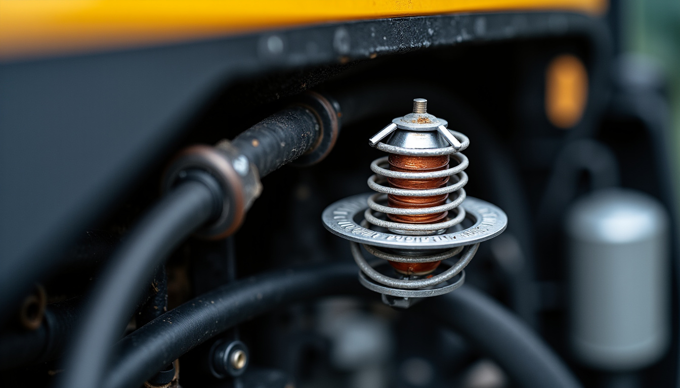 Thermostat T6000 installé dans le moteur d’un tracteur New Holland série T6