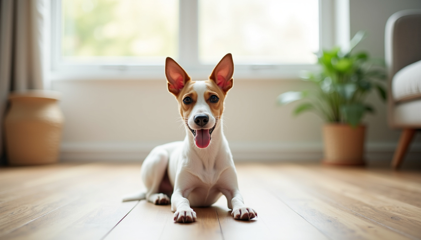 Un chien de race Fox Terrier en bonne santé à la maison
