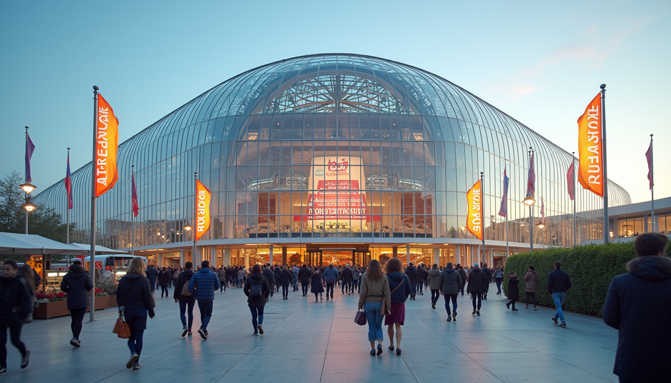 Vue extérieure du parc des expositions de la Porte de Versailles lors du Salon de l’agriculture